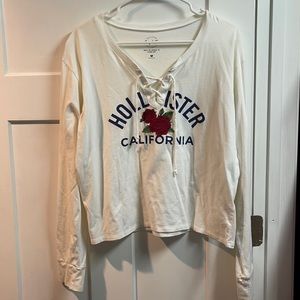 Hollister White Rose Long Sleeve
